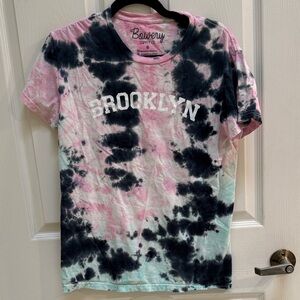 Bowery Tie-Dye Brooklyn T-Shirt - Pink, Blue, Green